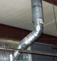 Central furnace heater vent and vent pipe