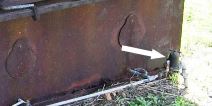 Heat damaged propane regulator