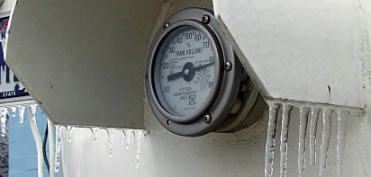 propane dial gauge in cold weather and temperature compensation