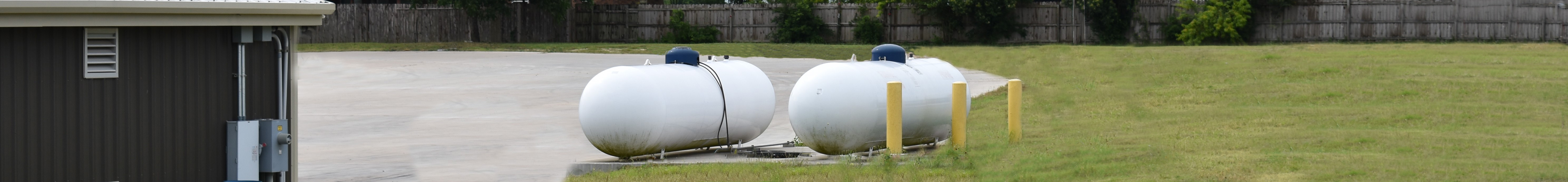 Two 1000 gallon propane tanks installed side by side