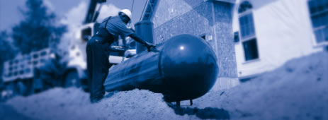 Installation of an underground propane tank